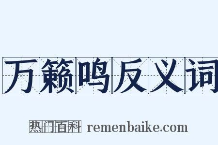 万籁鸣反义词是什么意思的图片